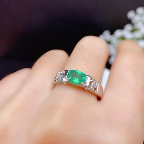 1 carat emerald ring new 925 Sterling Silver Natural Gemstone precious gemstone precious gift including certificate