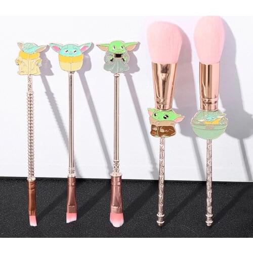 Mandalorian Yoda Baby Makeup Brush Cosmetics Beauty Tools Star Wars Kawaii Action Figure Anime Gift For Girlfriend