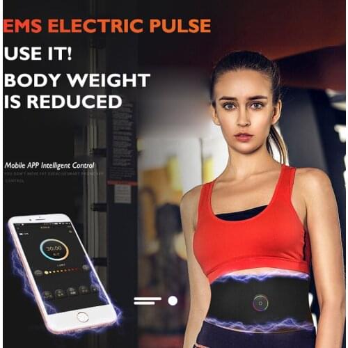 VIBRAT MASSAGE Belt Abdominal Muscle Toner EMS Electronic Stimulator Waist Massager Abdominal Vibration Weight Loss