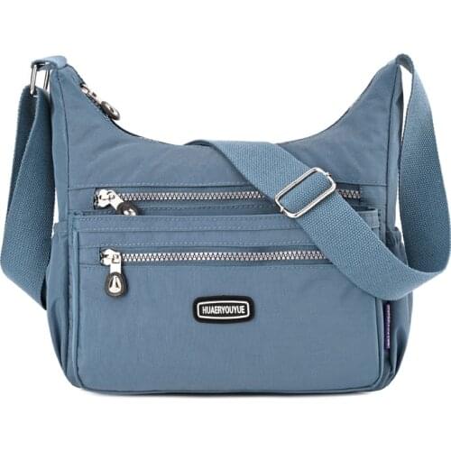 3 Layers High Quality Multifunctional Womens Nylon Shoulder Messenger Bag Fashion Waterproof Travel Shoulder Bag for Women Sac