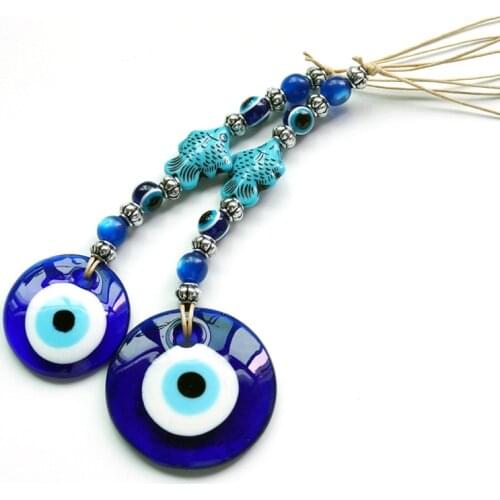 Fashion Blue Turkish EviL Eye Charm trineket Keychains Amulet Lucky Glass Car Key chain bag pendant Ornament Keychain Decoration
