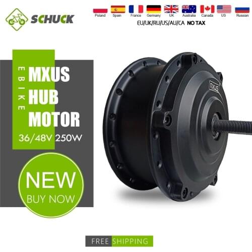 36V 250W 48V 250W MXUS Electric Bike Front Wheel Hub Motor Brushless Gear Hub Motor Ebike Rear Rotate Cassette Motor