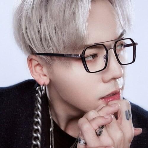 New Fashion Charm sunglasses Men double beam ins Style anti-blue mirror New trends personality Eyeglasses