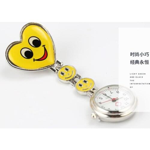 Heart smiling face nurse hanging watch
