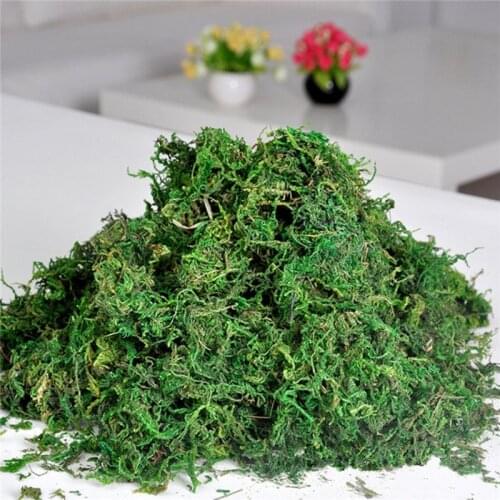 Promotion!!FAKE Artificial Dried Reindeer Moss for Flowers Grass Basket Plant Home Garden Garland Wedding Party DIY Decoration