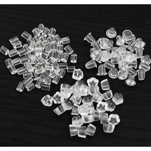 Multi-colors Matal and Plastic Earring Back Plug Cap Nail Accessories Anti-allergic Anti-inflammatory DIY Jewelry Accessories