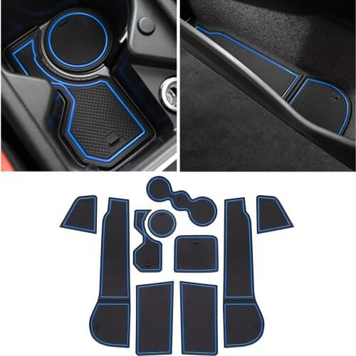 RUIYA For Golf MK8 2020 Car Door Groove Mat Anti-slip Slot Pad Auto Interior Organizer Styling Accessories 10 Pieces/Set