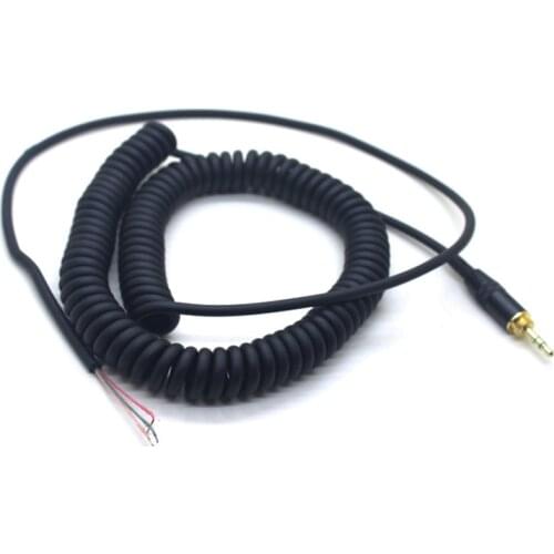 3.5mm Replacement 300cm Headphone Audio Cable Electronic Spring Wire Cable for SONY MDR 7506 MDR V6 Monitor Headsets Cable