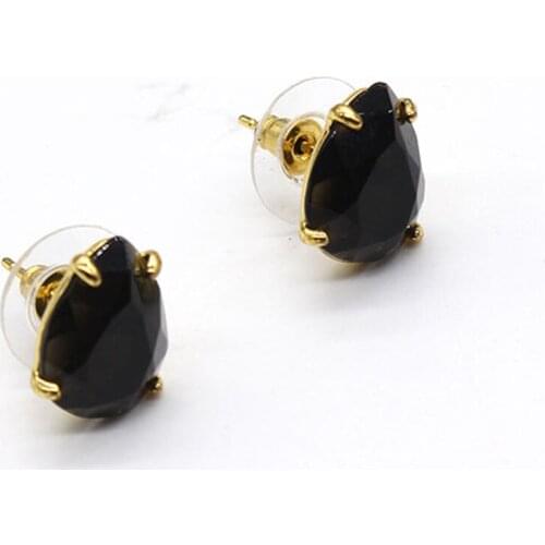 Kraft-beads Light Yellow Gold Color Water Drop Opalite Opal Stud Earrings Summer Style Jewelry