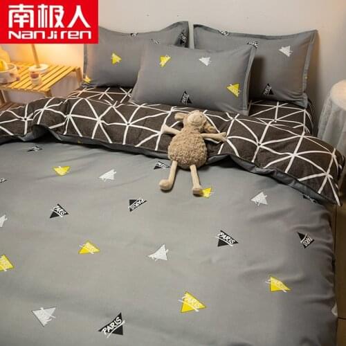 NANJIREN Home Textile Products Duvetcover&2pcs Piilowcase&1 Sheet Floral Modern Casual Breathable Comfortable Bedding Set
