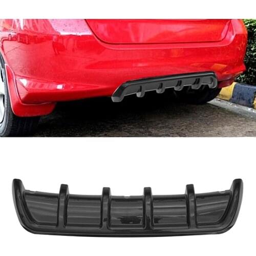 Universal Rear Shark 6 Fin Curved Bumper Lip Diffuser Spoiler Decoration Kit