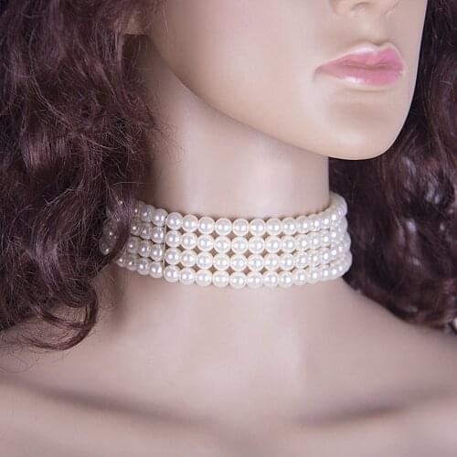 Collier Femme 2020 Fashion Jewelry Luxury Pearl Collar Choker Layered Necklace Collares Statement Necklace Women