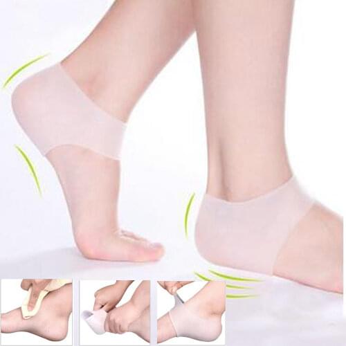 1 Pair Silicone Foot Chapped Care Tool Moisturizing Gel Heel Socks Cracked Skin Protector Pedicure Health Monitors Massager