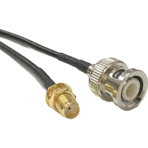 1PC RF Coaxiale Cable RG174 SMA Female Jack nut To BNC Male Plug RG174 20CM 8" /30CM/50CM/100CM Adapter Pigtail