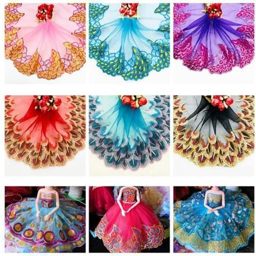 1Yard 18cm Water-soluble Embroidery Lace DIY Patchwork Sewing Craft Clothing Dress Toys Decoration Accessries Material