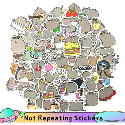 10/50pcs/lot Cute cartoon cat stickers doodle stickers For Laptop Skateboard Luggage Refrigerator Notebook Laptop Toy Sticker