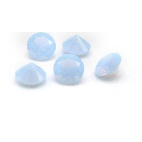 1000pcs Factory 0.9mm-2.5mm Synthetic Round Shape Blue Opal Nano Stones Wholesale Price for Jewelry Making