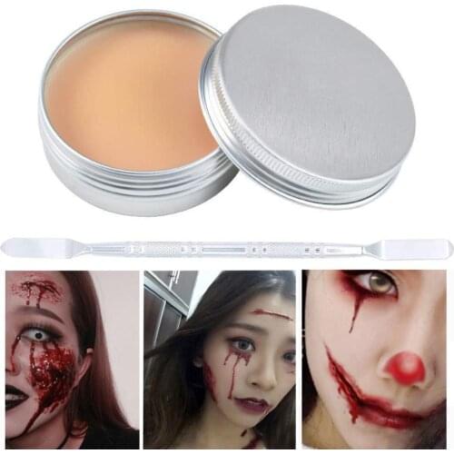 15g Halloween Face Painting Scars Wrist Cosplay Flesh Color Cover Eyebrows Mud Skin Wax Shaping Special Effects Body Makeup