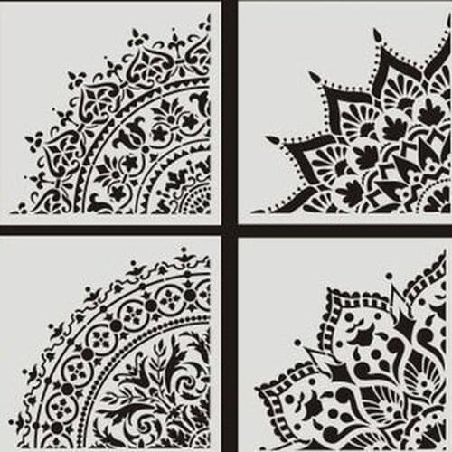 30*30cm Size DIY Craft Mandala Stencils for Painting on Wood,Fabric,Walls Art Scrapbooking Stamping Album Embossing Paper Cards