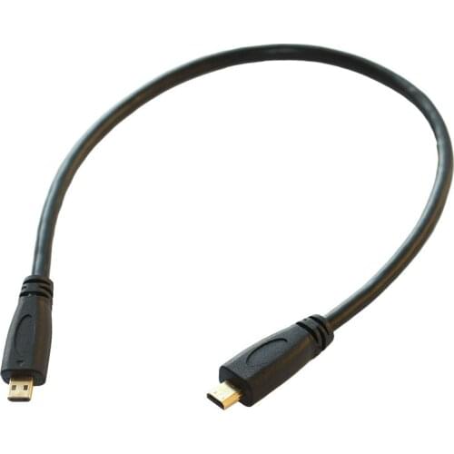 30cm D type micro HDMI-compatible male to male short cable