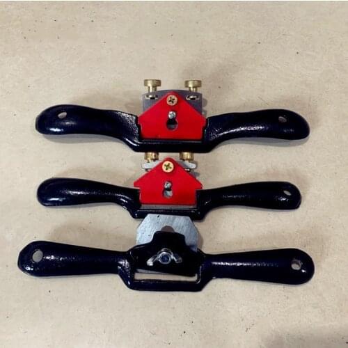 9" Adjustable Plane Spokeshave Woodworking Hand Planer Trimming Hand Tools Wood Hand Cutting Edge Chisel Tool with Screw/Blade