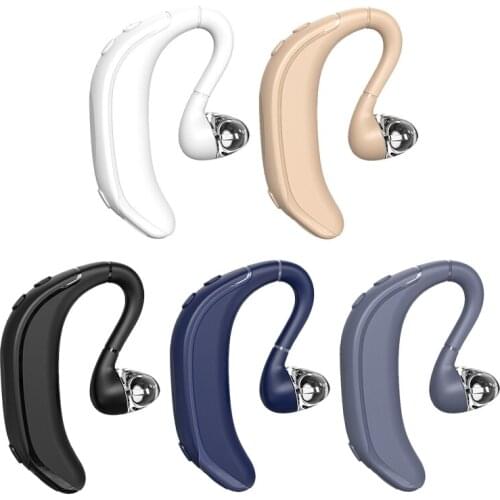 Wireless Bluetooth 5.0 Earphones Sports Business Headsets Single Ear Hook Earphone Handsfree Headphones with Microphone HD Call