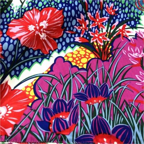 130cm Luxury Brand Jungle Big Square Scarf New Garden Twill Silk Scarf Women Kerchief Scarves For Ladies Fashion Shawl Echarpe