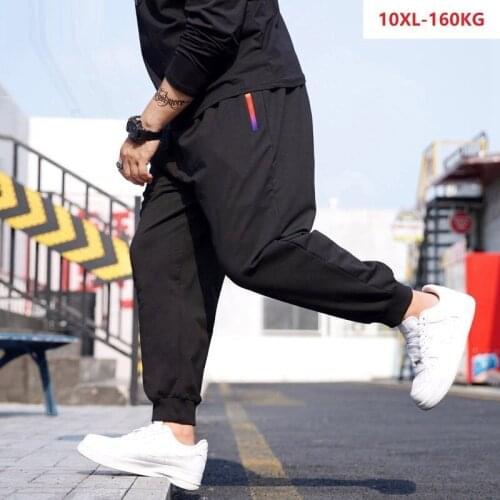 Summer large size sweatpants men sports pants 7XL 8XL 9XL 10XL pants elasticity oversize work out pants loose 58 60 62 66 68 70