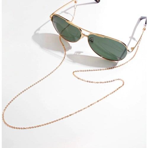 JUST FEEL Fashion Simple Glasses Chain For Women Men Gold Color Sunglasses Chain Glasses Holders Neck Strap Rope Lanyard Eyewear