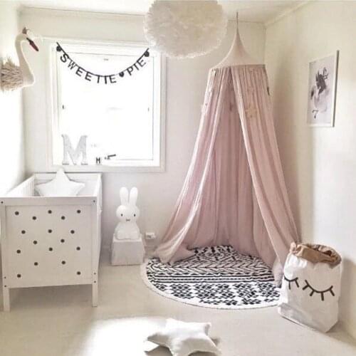 Fessyc@pink color Childrens tent canopy bed curtain indoor games house baby toy house half Indian photography tent nook