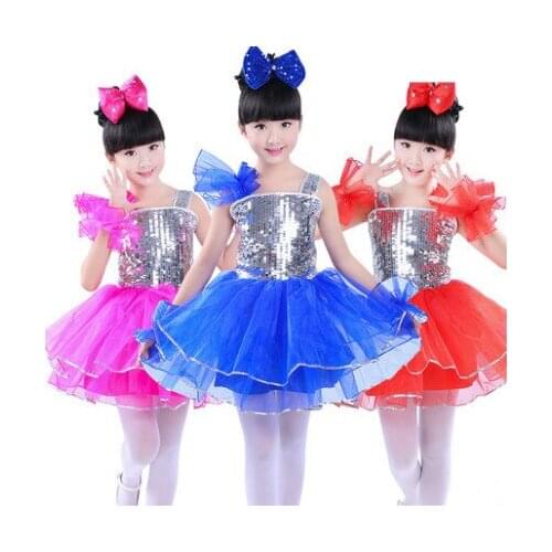 Girls Ballet Dress For Children Girl Dance Dress Kids Sequins Ballet Costumes For Girls Tutu Dance Girl Stage Dancewear For