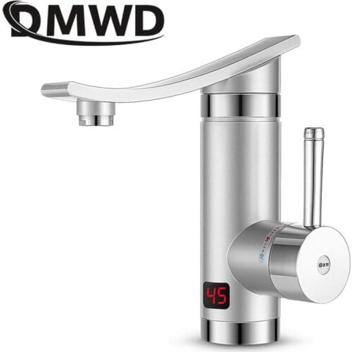 DMWD 3000W Electric Instant Water Heater Faucet Tap LED Ambient Light Temperature Display Bathroom Kitchen Instant Heating Tap