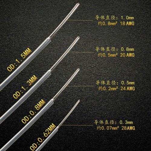 Hi-end Pure Silver DIY HiFi Audio Line Signal Bulk Cable 0.62mm/0.8mm/1.3mm/1.5mm