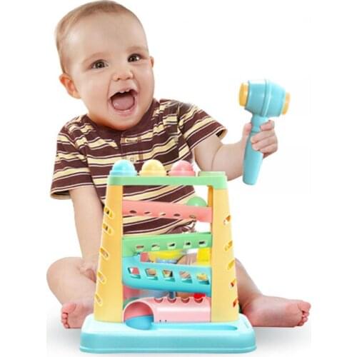 Maker Knock Ball Toys Baby Kids Hand Hammering Ball Box Kids Early Learning Educational Toys Gifts