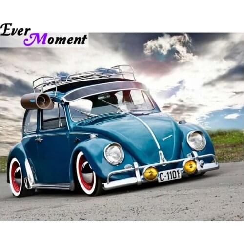 Ever Moment Diamond Painting Crystal Blue Car Diamond Painting Full Drill Square Drill Vehicle Embroidery Diamond for Man ASF869