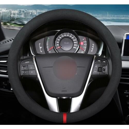 MIDOON Carbon Fiber Leather Car Steering Wheel Cover For Volvo XC90 S80 XC60 S90 V70 V50 S40 V60 XC70 V40