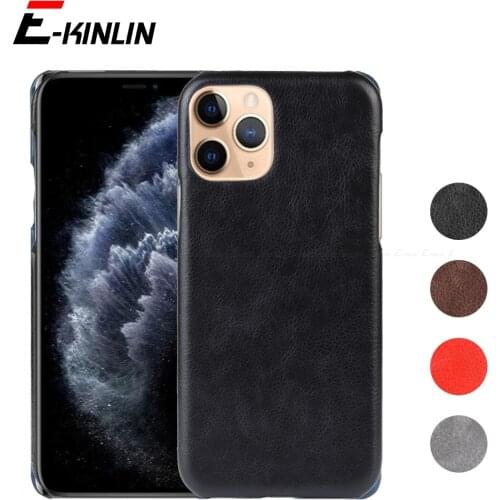 Litchi Leather Back Cover For iPhone X XR XS 12 mini 11 Pro Max SE2 SE 2020 6 6S 7 8 Plus Ultra Thin Slim Plastic Phone Case