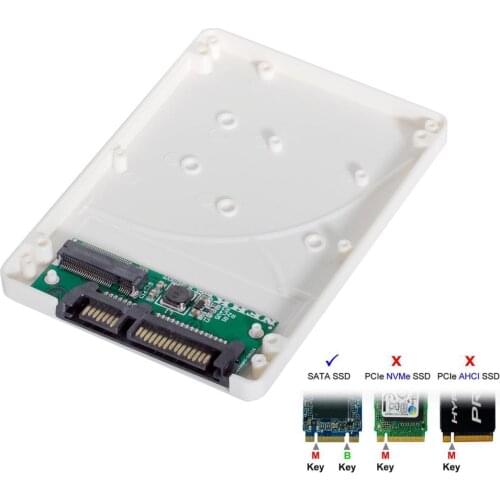 M.2 NGFF SATA SSD To 2.5 inch SATA Adapter Card Case (B +M ) key Socket M2 NGFF Adapter for PC Notebook Desktop Computer