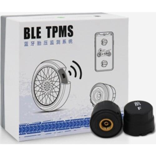 TPMS Motorcycle Bluetooth Tire Pressure Monitoring Bluetooth 4.0 With Alarm System 2 External Sensors For IOS / Android