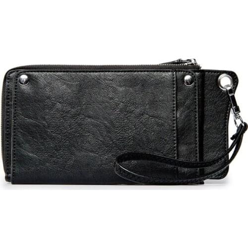 Fashion Leather Original New For Men Long Purse Vintage PU Leather Mens Wallet Teenagers Casual Man Wallet Card Bags