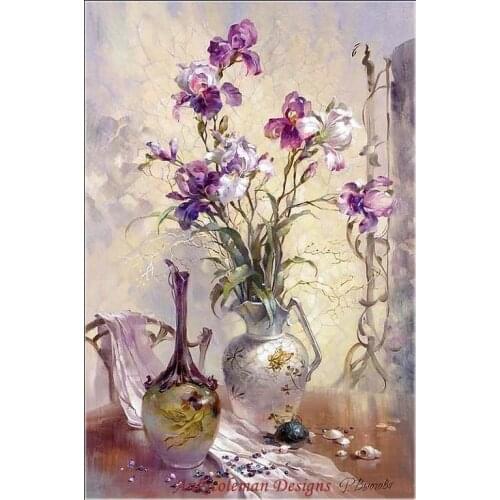 Needlework for embroidery DIY French DMC High Quality - Counted Cross Stitch Kits 14 ct Oil painting - Two Vases