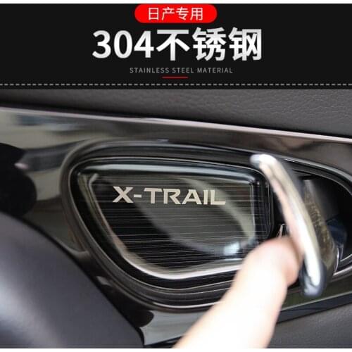 Stainless Steel Car Styling Inner Door Bowl Sticker interior moulding Covers For Nissan Qashqai J11 X-Trail X Trail T32