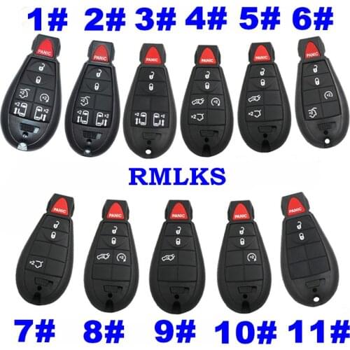 NEW 3 4 5 6 7 Buttons Remote Case Smart Key Shell For Chrysler For Jeep Grand Cherokee 2008 - 2015 Fob Smart Key Emergency Key