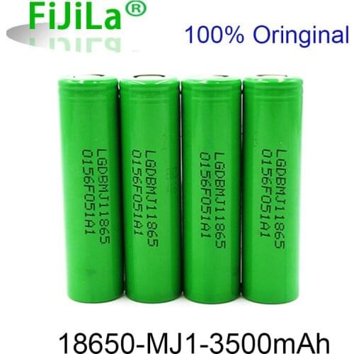 100% Original 3.7v 3500mah INR18650 MJ1 18650 battery rechargeable battery INR18650MJ1 10A discharge for LG MJ1 lithium battery