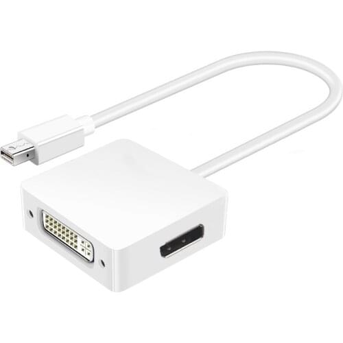 Mini DP DisplayPort 3 in 1 to HDMI DP DVI Adapter Mini DP Cable Converter for Mac Book Pro Air Monitor Mini DisplayPort