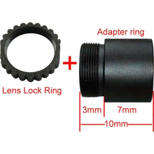 M12 X0.5 7mm S mount MTV Lens Extension tube Adapter Ring W/Lens Lock Ring