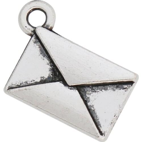 RAINXTAR Alloy Envelope Shape Charms Fit Necklaces Bracelets Making 10*16mm AAC1133