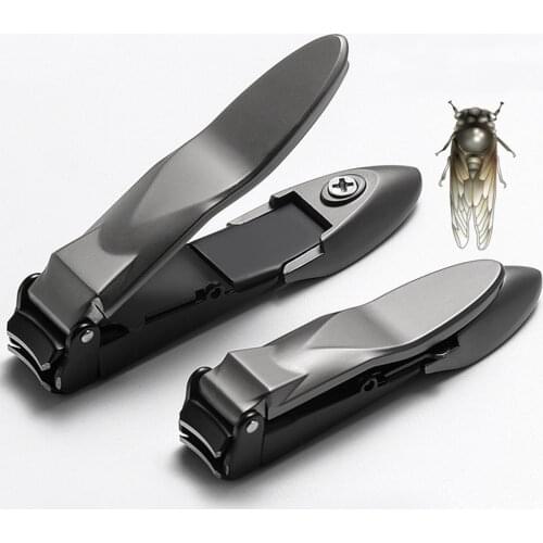 Professional Nail Clipper Cutting Machine Nail High With Catcher Toe Trimmer High Quality Nail Tools Black Gray Color For Men
