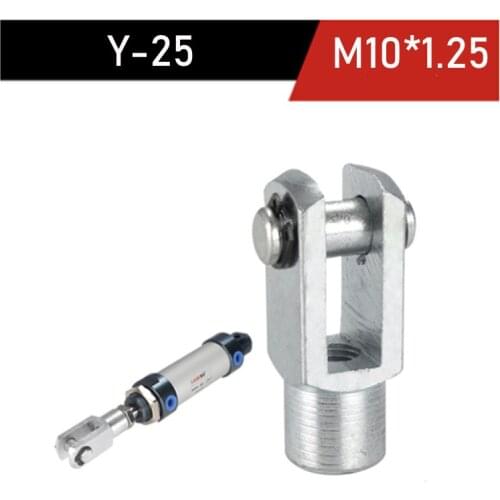 SC Pneumatic Air Cylinder Parts Y Type Joint With Pin For Bore 25mm M10*1.25 Piston Rod