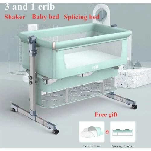 Newborn crib stitching bed removable and folding portable bionic baby cradle bed bb crib bed free mosquito nets